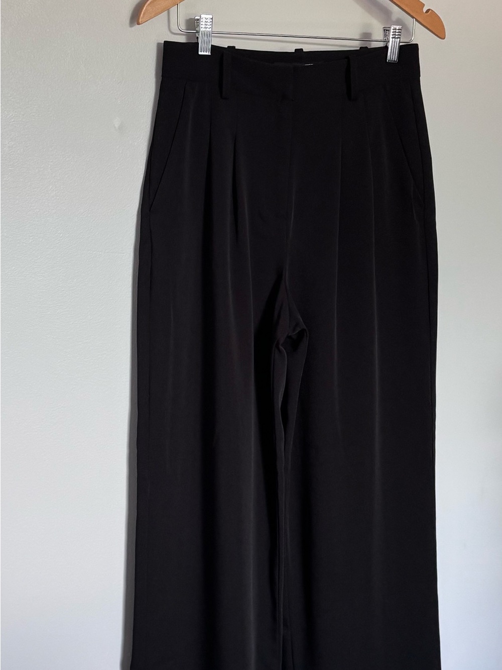 French Connection Black Trousers Wide Leg, High Waist